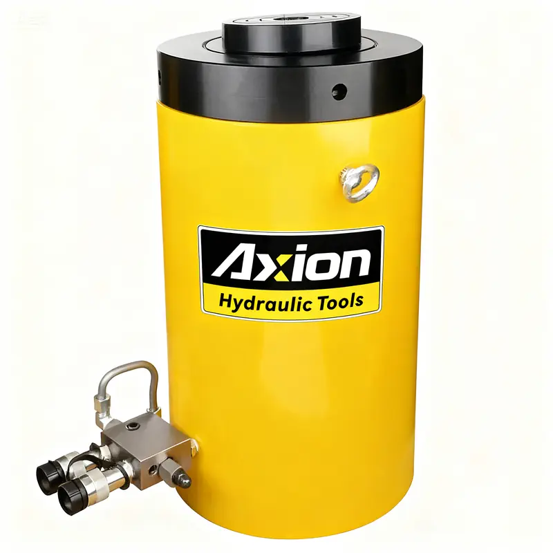 HCRL10010, 100 Ton, 250 mm 9.84 in Stroke, Double Acting Lock Nut Cylinders